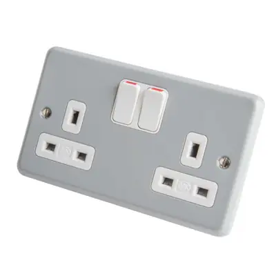 Read more on MK K2946ALM | 13A 2 Gang Double Pole Switched Socket, Metal Clad