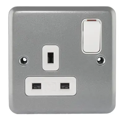 Read more on MK K2977ALM | 13A 1 Gang Double Pole Switched Socket Dual Earth, Metal Clad