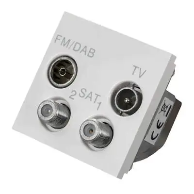Read more on MK K3554DABWHI | Logic Plus 1 Gang Digital Quad Non Isolated TV/FM DAB/Twin Satellite Quadplexer Socket Outlet, White