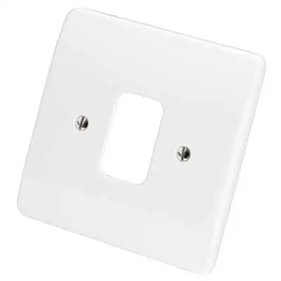 Read more on MK K3631WHI | Grid Plus 1 Gang Front Plate, White