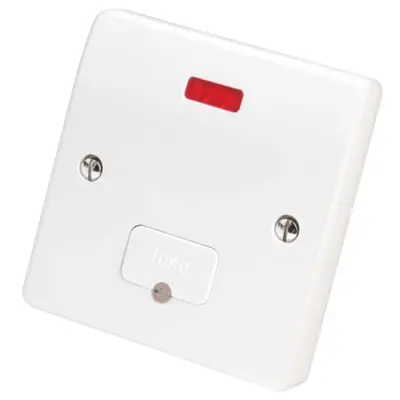 Read more on MK K377WHI | Logic Plus 13A Unswitched Fused Spur Connection Unit with Neon and Base Flex Outlet, White