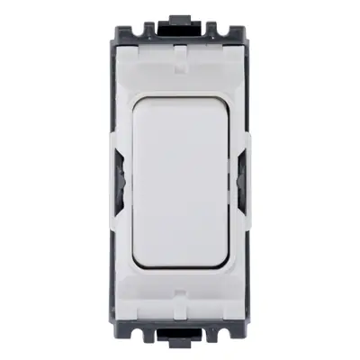 Read more on MK K4910WHI | Grid Plus 20A 1 Way Double Pole One-Way Push to Make Switch Module