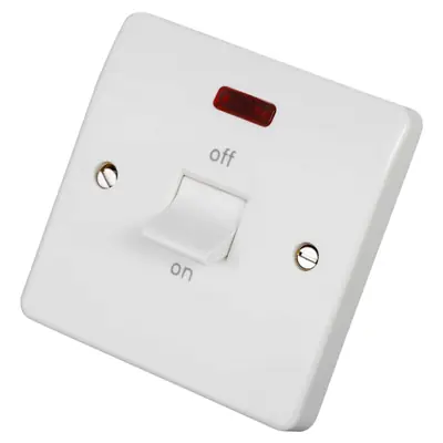 Read more on MK K5105WHI | Logic Plus 32A 1 Gang Double Pole (DP) Control Switch with Neon, White