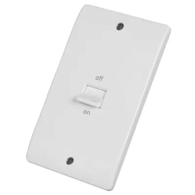 Read more on MK K5205WHI | Logic Plus 50A 2 Gang Double Pole (DP) Vertical Control Switch, White