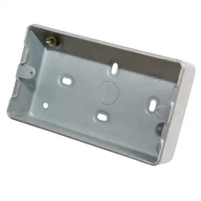 Read more on MK K8892ALM | 38mm 3 + 4 Gang Electrical Surface Mounting Back Box with 8x20mm Knockouts