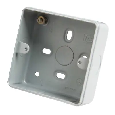 Read more on MK K899ALM | 38mm 1 Gang Electrical Back Box with 5x20mm Knockouts, Metal Clad