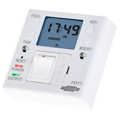 Read more on Timeguard FST77 | 7 Day Double Pole Fused Spur Timeswitch/Timer, White