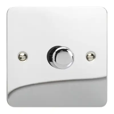 Read more on Varilight JFCP401 | V-PRO 120w 1 Gang 2 Way Push-On/Off Rotary Leading & Trailing Edge Silent LED Dimmer, Ultraflat Polished Chrome