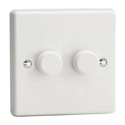 Read more on Varilight JQP252W | V-Pro 120W 2 Gang 2 Way Push On/Off Silent Rotary LED Trailing Edge Dimmer, White