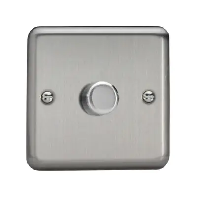 Read more on Varilight JSP401 | V-Pro 120W 1 Gang 2 Way Push On/Off Rotary LED Dimmer, Matt Chrome