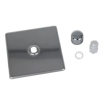 Read more on Varilight WDS1S | 1 Gang Dimmer Plate Matrix Kit, Screwless Brushed Steel