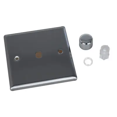 Read more on Varilight WT1 | 1 Gang Rotary Dimmer Matrix Kit, Classic Brushed Steel