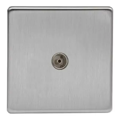 Read more on Varilight XDS8S | 1 Gang Co-Axial Aerial TV Socket, Screwless Brushed Steel