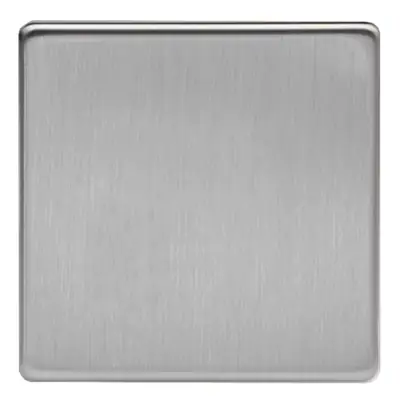 Read more on Varilight XDSSBS | 1 Gang Blank Plate, Screwless Brushed Steel