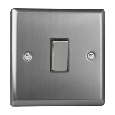 Read more on Varilight XT20D | 20A 1 Gang Double Pole 1 or 2 Way Light Switch, Brushed Steel