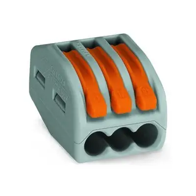Read more on Wago 222-413 | 32A 3 Way Compact Lever Operated Cable Splicing Connector Terminal Block, Grey (Pack of 50)