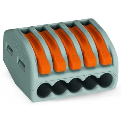 Read more on Wago 222-415 | 32A 5 Way Compact Lever Operated Cable Splicing Connector Terminal Block, Grey (Pack of 40)