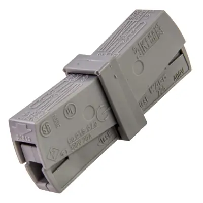 Read more on Wago 224-201 | 24A 0.5 - 2.5mm 2 Way Lighting Cable Connector, Grey (Pack of 50)