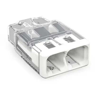 Read more on Wago 2773-402 | 32A 2 Way Compact Push Cable Splicing Connector Terminal Block, White (Pack of 120)