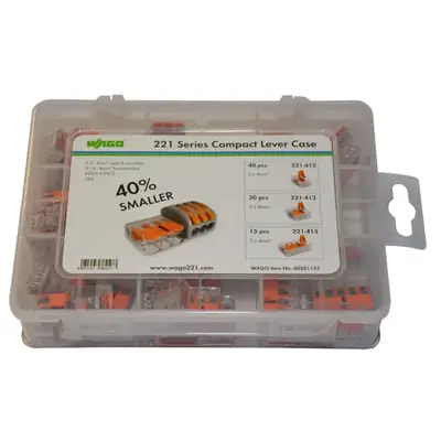 33105-2 Wago 60281155 | 221 Series 85 Pieces Compact Lever Case Connectors Kit