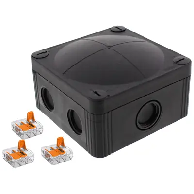 Read more on Wiska 10109673 | COMBI 407/WW/3221/B 32A IP66/67 Junction Box with Wago Connectors, Black